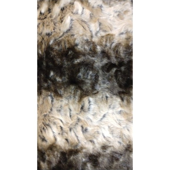 Striped faux fur winter coat/chunky faux fur brown striped jacket/Hal Rubenstein - Picture 3 of 10